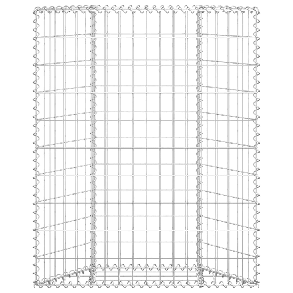 Gabion plantenbak trapezium 80x20x100 cm gegalvaniseerd staal