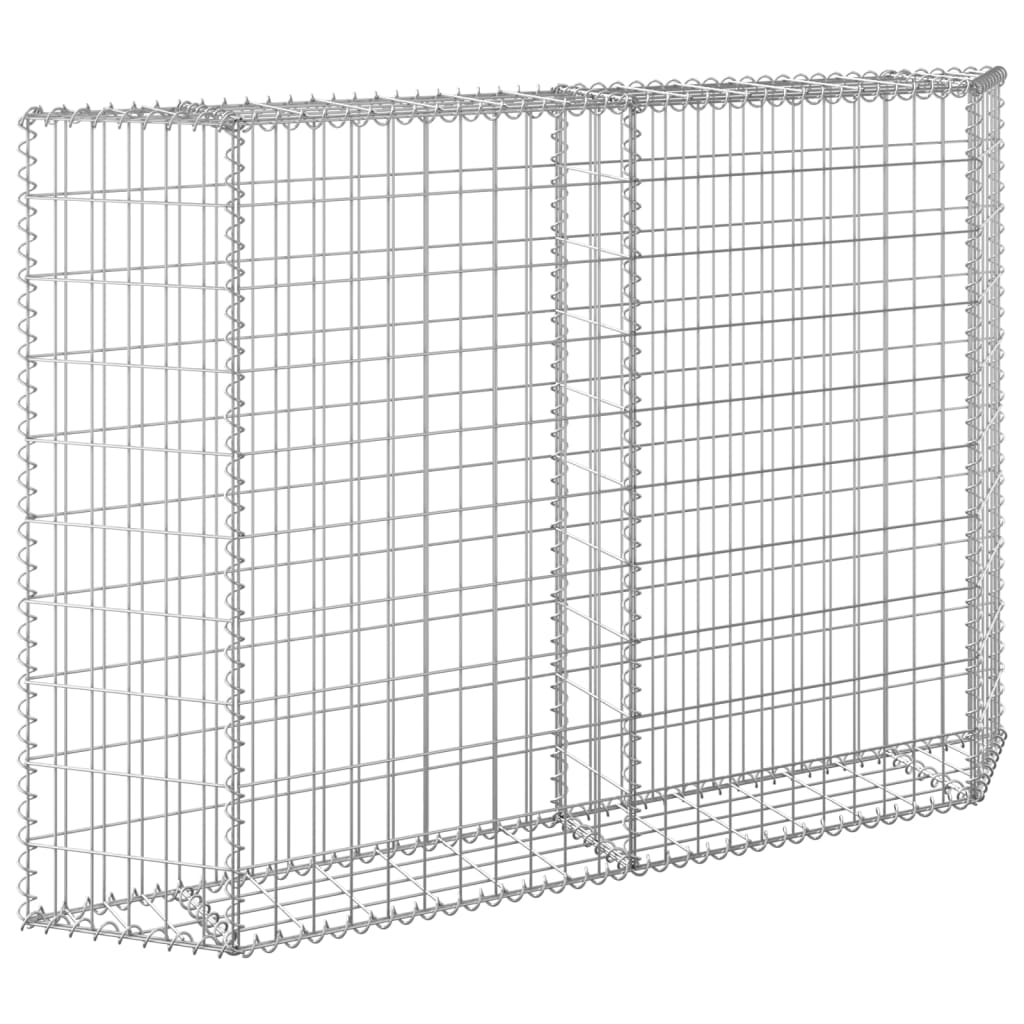 Gabion plantenbak trapezium 150x20x100 cm gegalvaniseerd staal