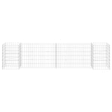 Gabion plantenbak H-vormig 260x40x60 cm staaldraad