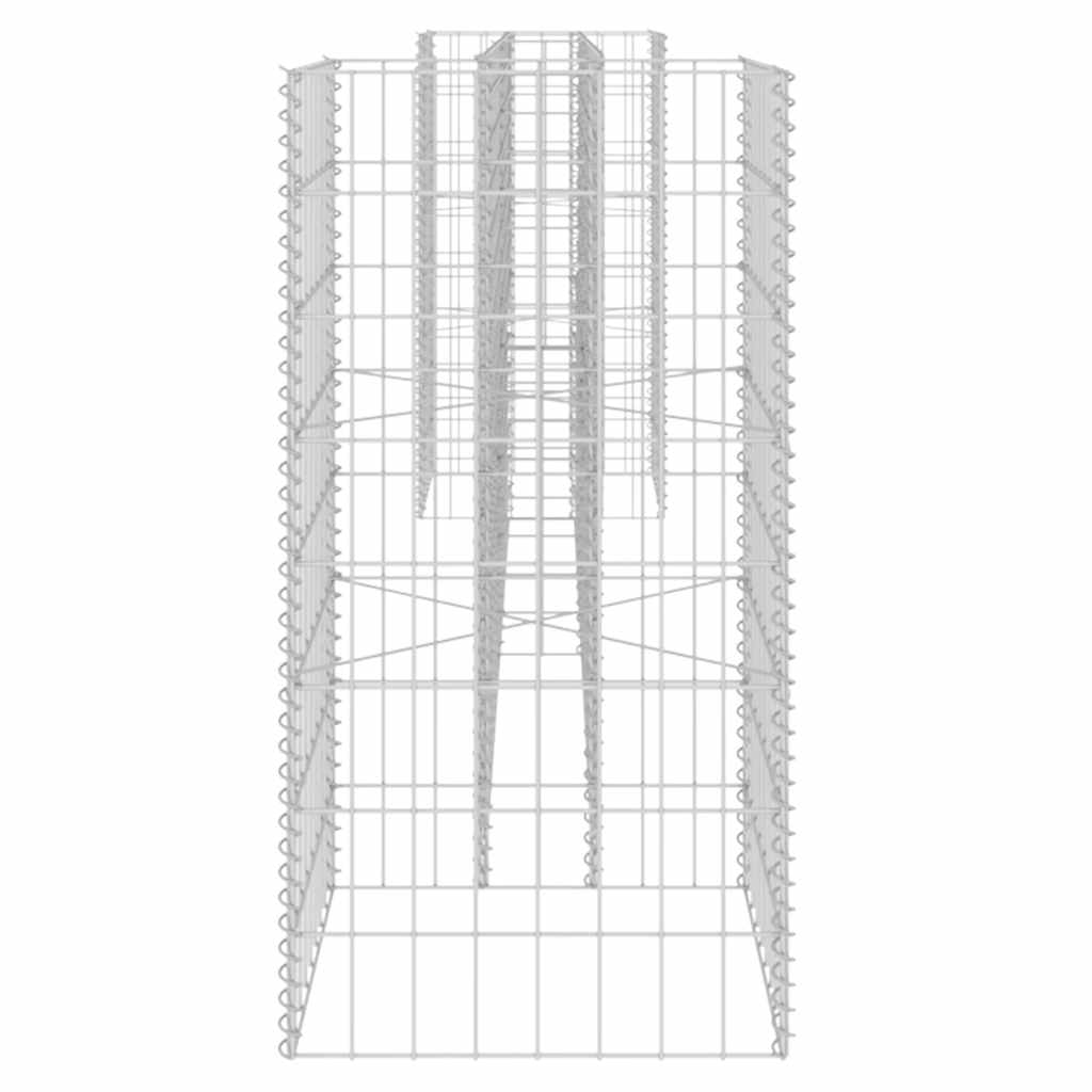 Gabion plantenbak H-vormig 260x40x80 cm staaldraad