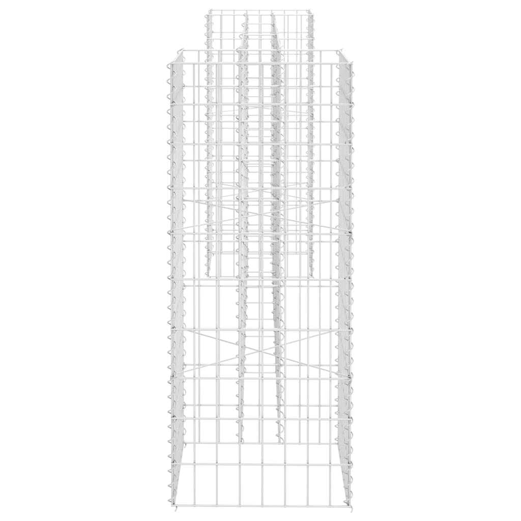 Gabion plantenbak H-vormig 260x40x100 cm staaldraad