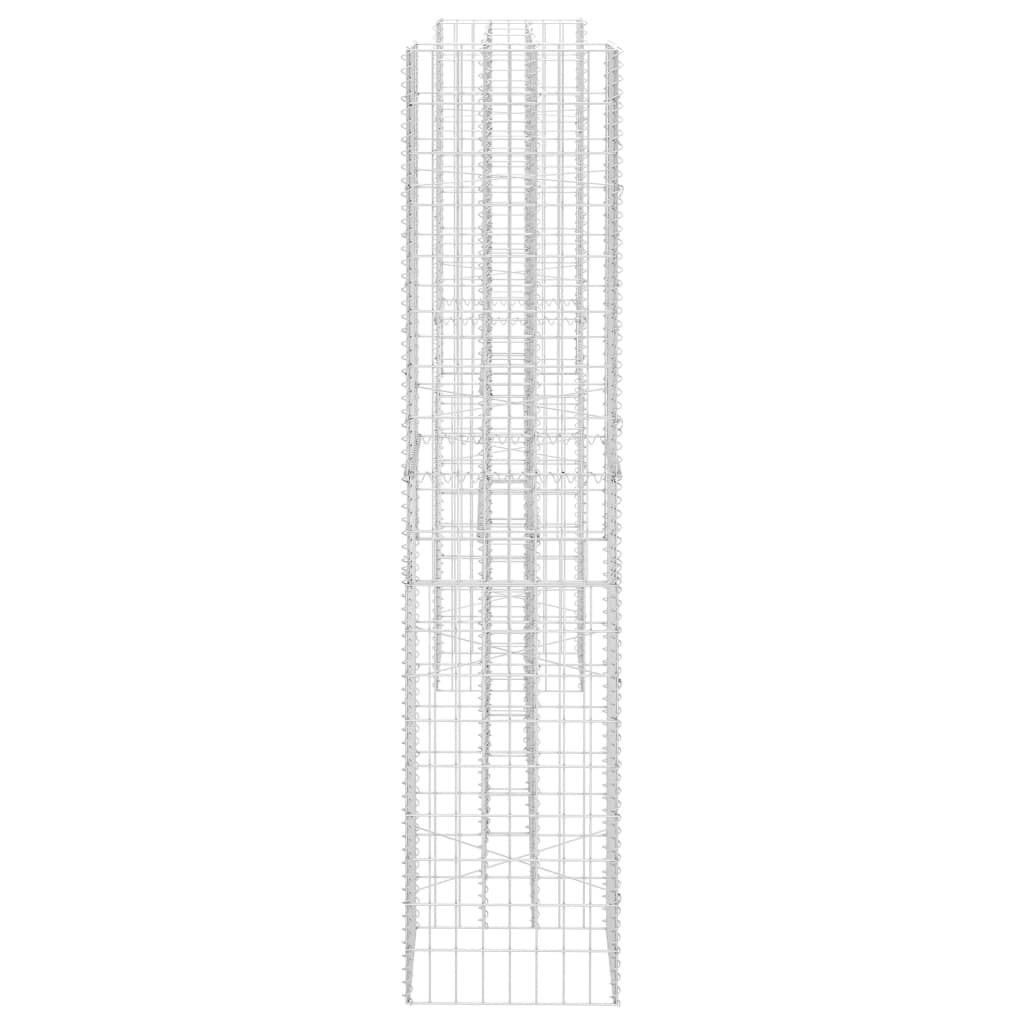 Gabion plantenbak H-vormig 260x40x180 cm staaldraad