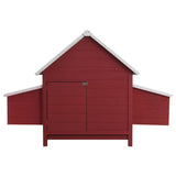 Kippenhok 157x97x110 cm hout rood