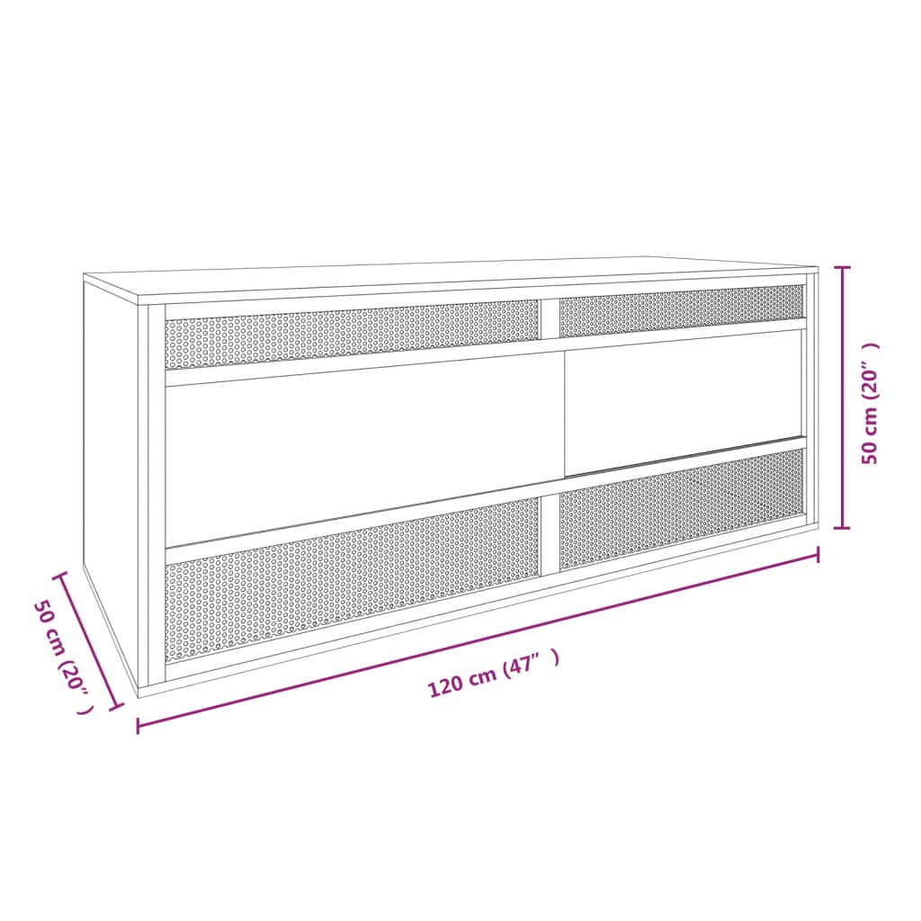 Terrarium 120x50x50 cm bewerkt hout