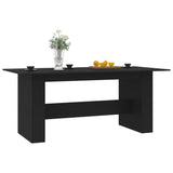 Eettafel 180x90x76 cm spaanplaat zwart - AllerleiShop