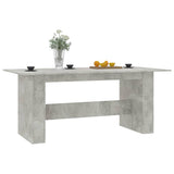 Eettafel 180x90x76 cm bewerkt hout betongrijs - AllerleiShop