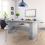 Eettafel 180x90x76 cm bewerkt hout betongrijs - AllerleiShop