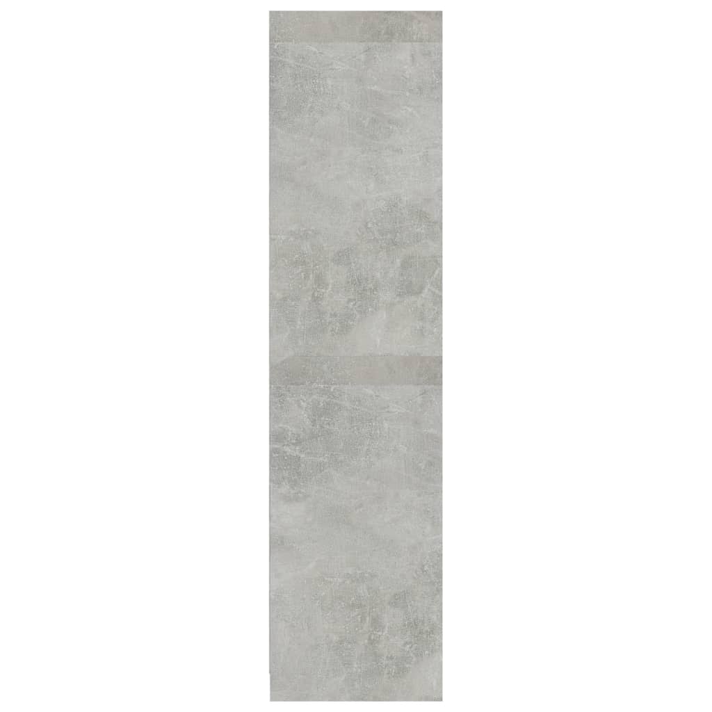 Kledingkast met lades 50x50x200 cm bewerkt hout betongrijs - AllerleiShop