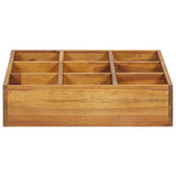 Kruidenplantenbak verhoogd 60x60x15 cm massief acaciahout - AllerleiShop