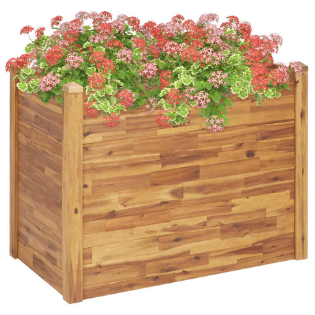 Plantenbak verhoogd 110x60x84 cm massief acaciahout - AllerleiShop