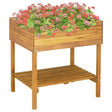 Plantenbak verhoogd 78,5x58,5x78,5 cm massief acaciahout - AllerleiShop