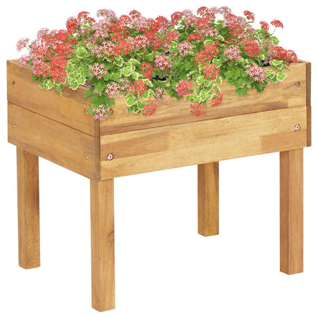 Plantenbak verhoogd 50x40x45 cm massief acaciahout - AllerleiShop