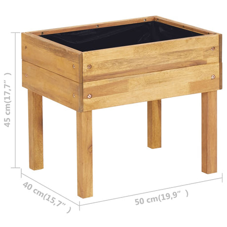 Plantenbak verhoogd 50x40x45 cm massief acaciahout - AllerleiShop