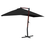 Zweefparasol met houten paal 400x300 cm zwart - AllerleiShop