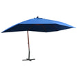 Zweefparasol met houten paal 400x300 cm blauw - AllerleiShop