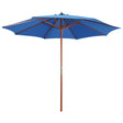 Parasol met houten paal 300x258 cm blauw - AllerleiShop