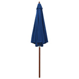 Parasol met houten paal 300x258 cm blauw - AllerleiShop