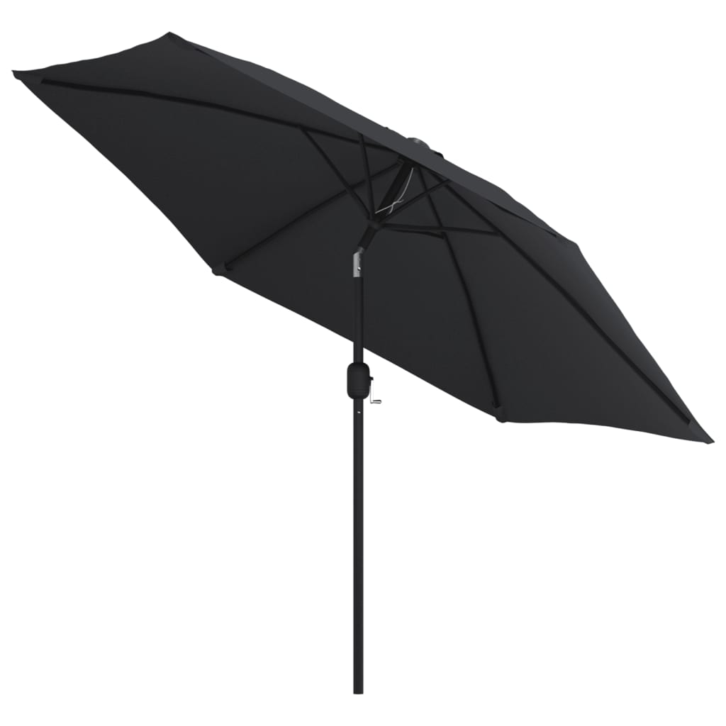 Parasol met metalen paal 300 cm zwart - AllerleiShop