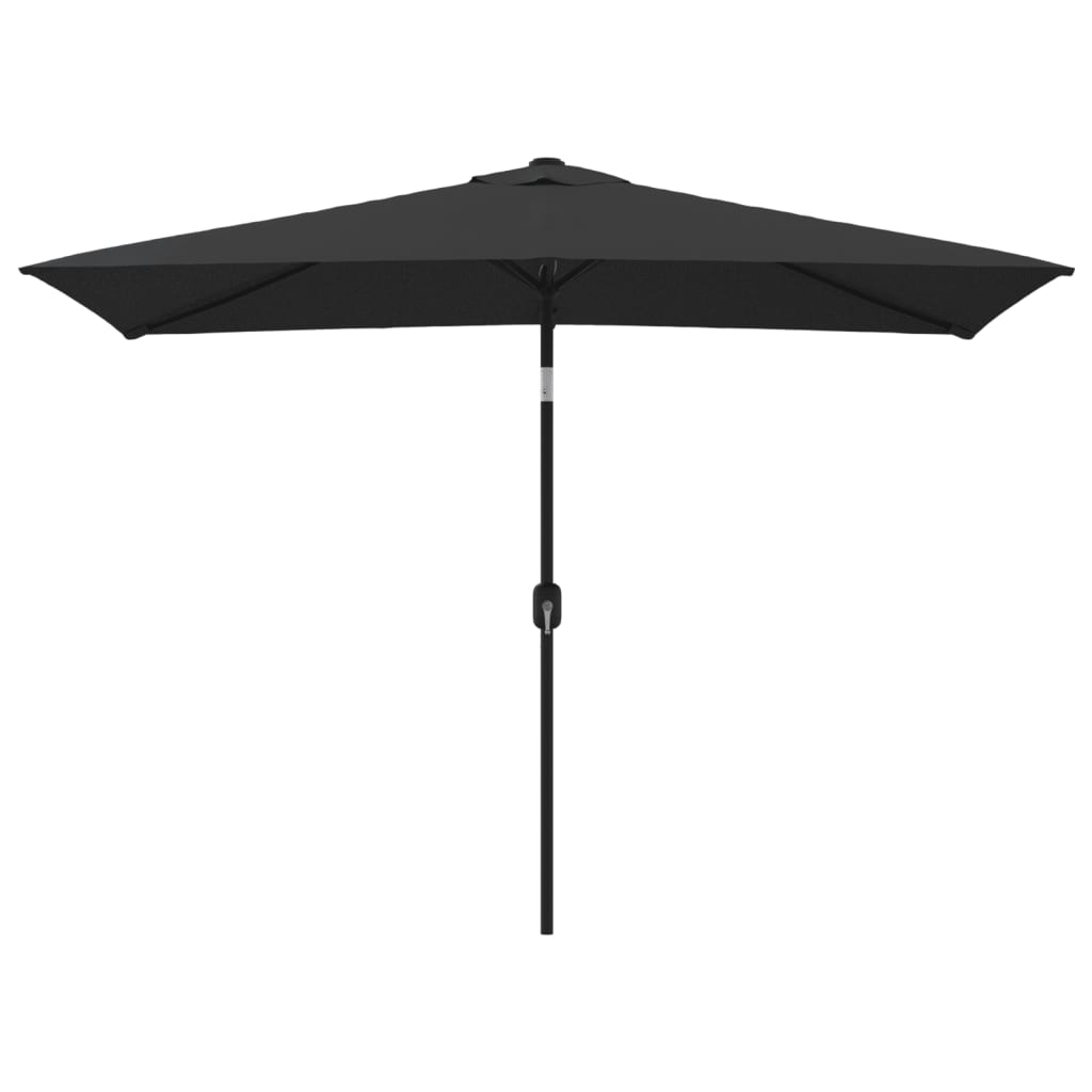 Parasol met metalen paal 300x200 cm zwart - AllerleiShop