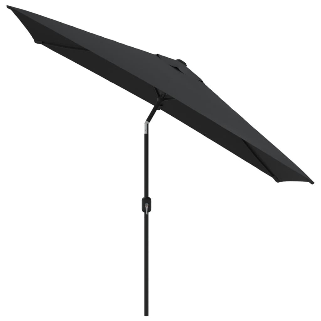 Parasol met metalen paal 300x200 cm zwart - AllerleiShop