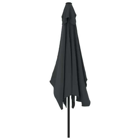 Parasol met metalen paal 300x200 cm zwart - AllerleiShop