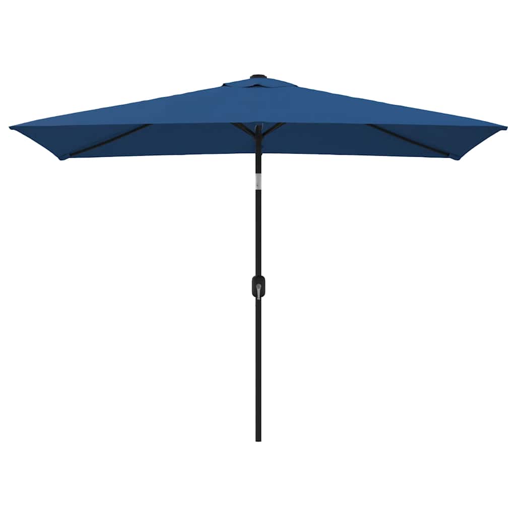 Parasol met metalen paal 300x200 cm azuurblauw