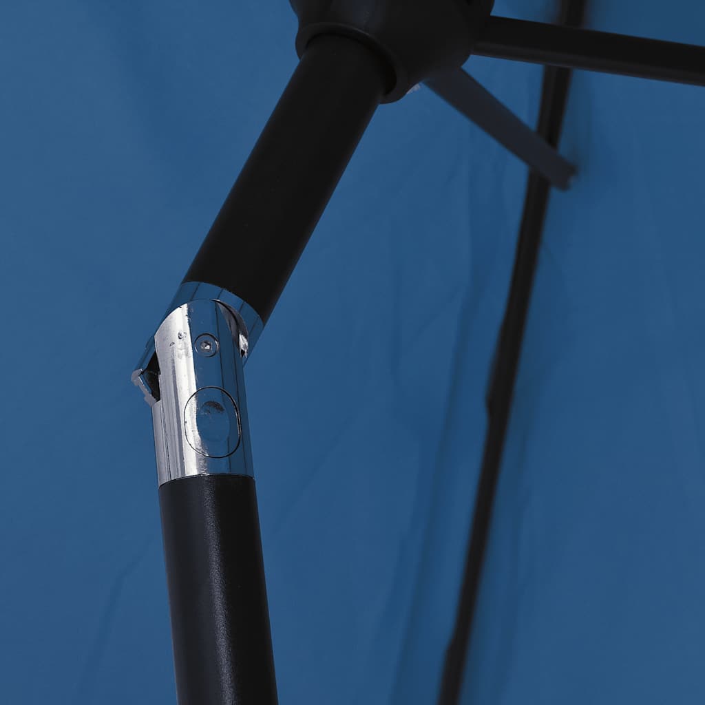 Parasol met metalen paal 300x200 cm azuurblauw