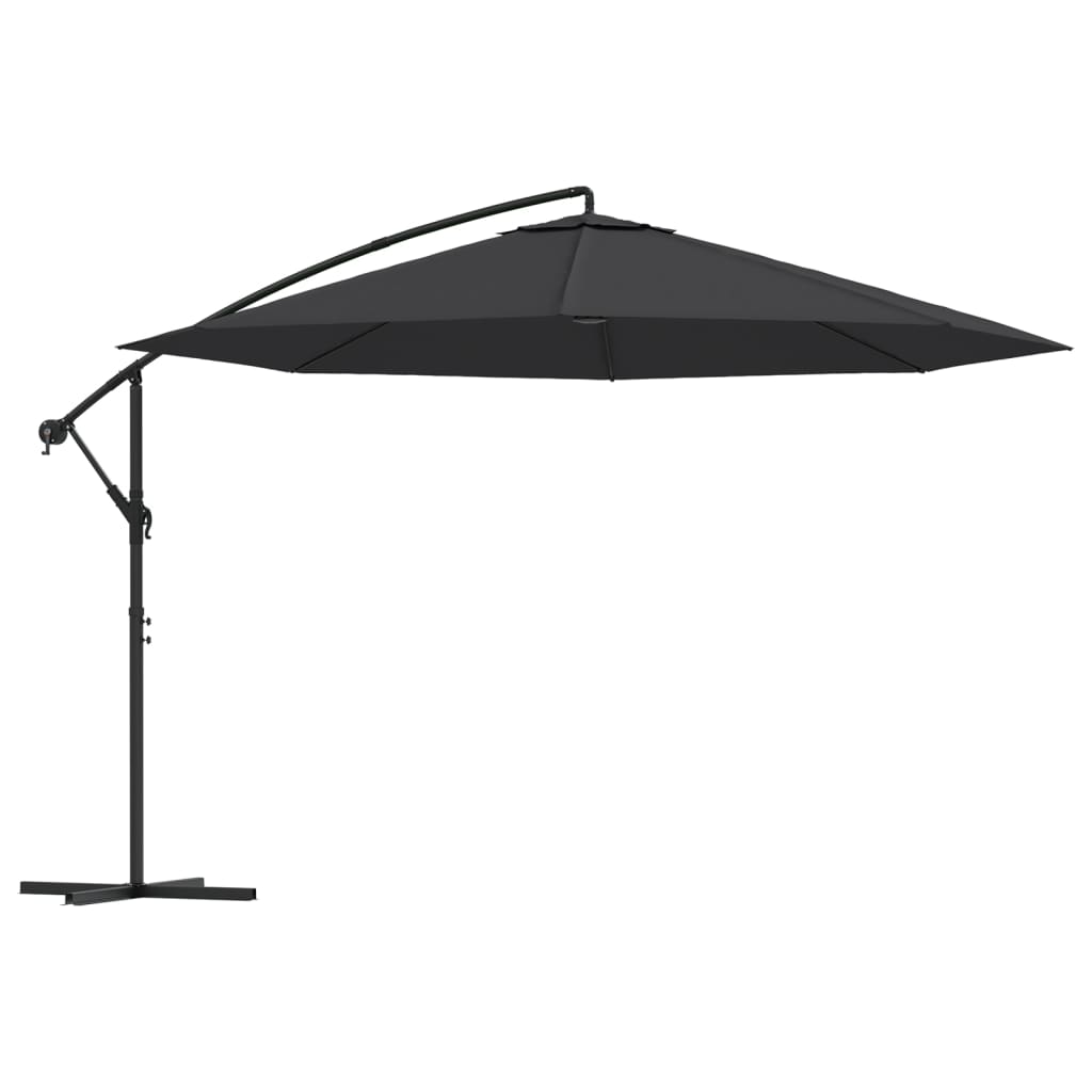 Zweefparasol met aluminium paal 350 cm zwart - AllerleiShop