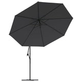 Zweefparasol met aluminium paal 350 cm zwart - AllerleiShop