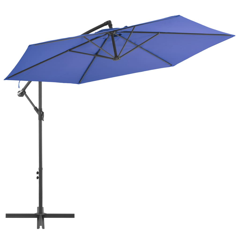 Zweefparasol met aluminium paal 300 cm blauw - AllerleiShop