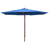 Parasol met houten paal 350 cm blauw - AllerleiShop