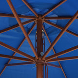 Parasol met houten paal 350 cm blauw - AllerleiShop