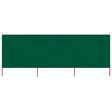 Windscherm 3-panelen 400x80 cm stof groen - AllerleiShop