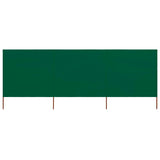 Windscherm 3-panelen 400x80 cm stof groen - AllerleiShop