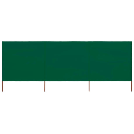 Windscherm 3-panelen 400x80 cm stof groen - AllerleiShop