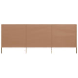 Windscherm 3-panelen 400x80 cm stof taupe - AllerleiShop