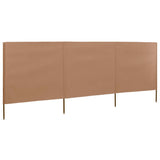 Windscherm 3-panelen 400x80 cm stof taupe - AllerleiShop