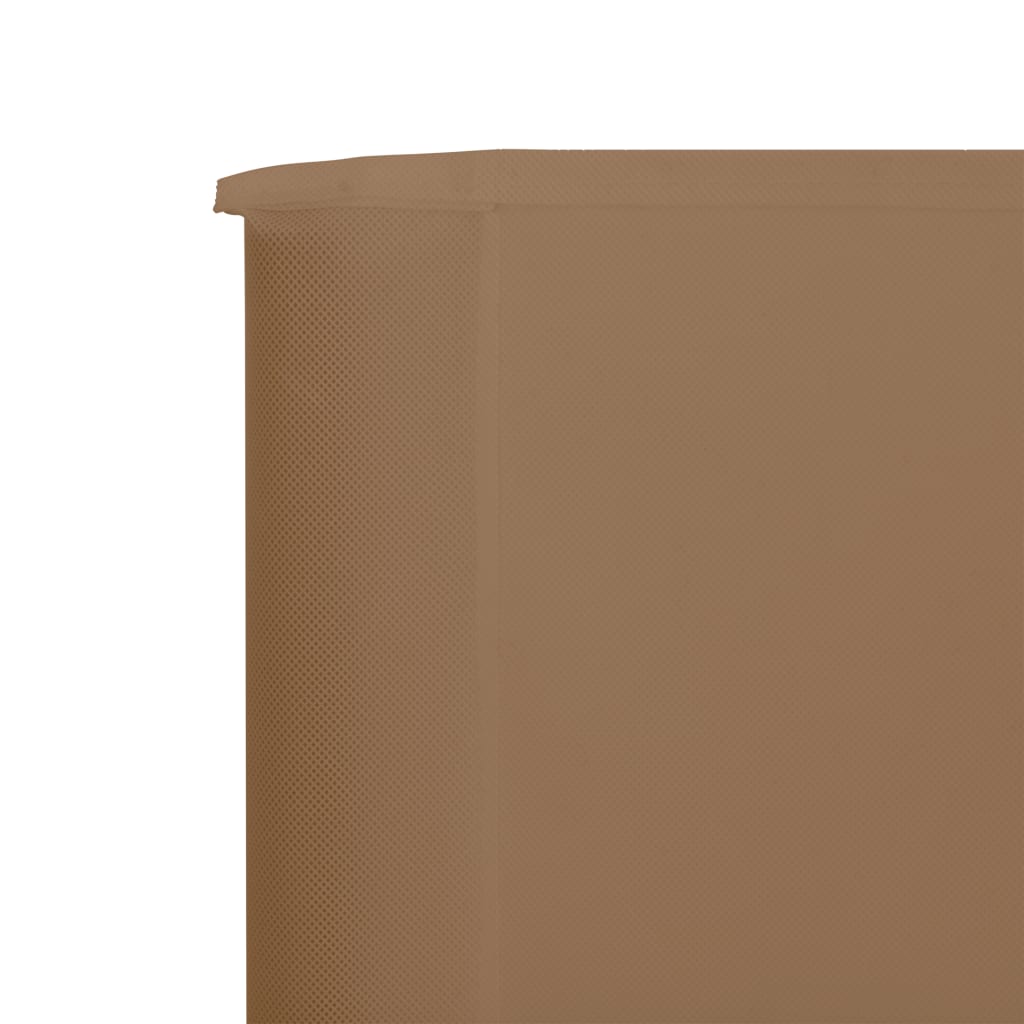 Windscherm 3-panelen 400x80 cm stof taupe - AllerleiShop