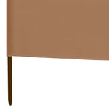 Windscherm 3-panelen 400x80 cm stof taupe - AllerleiShop