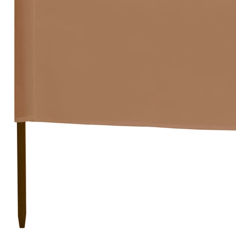 Windscherm 3-panelen 400x80 cm stof taupe - AllerleiShop