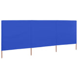 Windscherm 3-panelen 400x120 cm stof azuurblauw - AllerleiShop