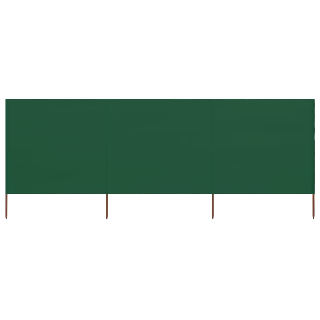 Windscherm 3-panelen 400x160 cm stof groen