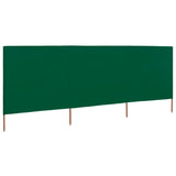 Windscherm 3-panelen 400x160 cm stof groen