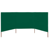 Windscherm 3-panelen 400x160 cm stof groen