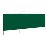 Windscherm 3-panelen 400x160 cm stof groen