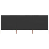 Windscherm 3-panelen 400x160 cm stof antraciet