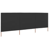 Windscherm 3-panelen 400x160 cm stof antraciet