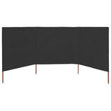 Windscherm 3-panelen 400x160 cm stof antraciet
