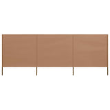 Windscherm 3-panelen 400x160 cm stof taupe - AllerleiShop