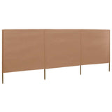 Windscherm 3-panelen 400x160 cm stof taupe - AllerleiShop